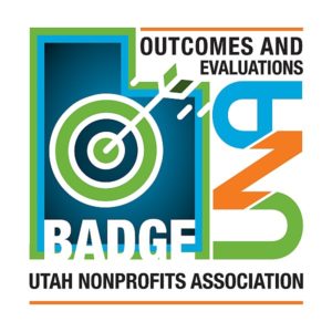 Outcomes and Evaluations Badge - UNA Utah Nonprofits Association
